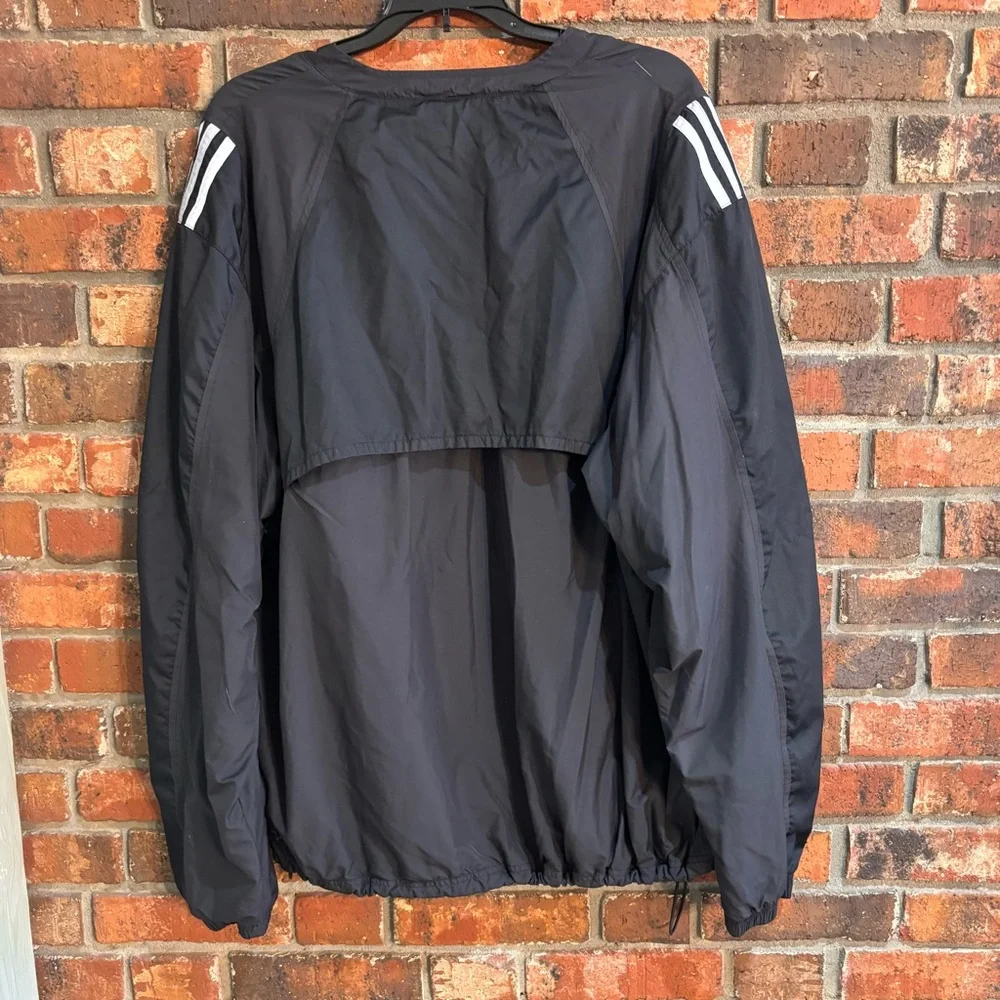 Adidas mens golf reflective vented windbreaker pullover black XL